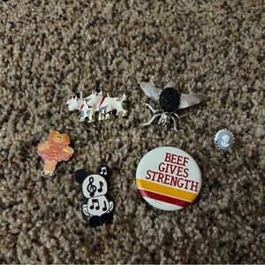 Assorted Animal and Music Themed Pins